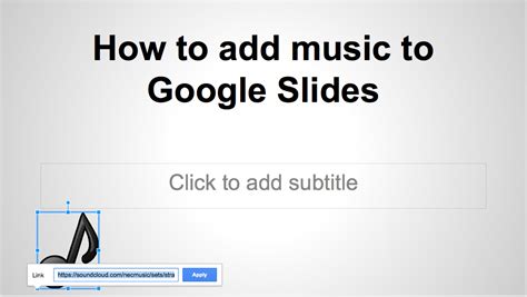 can you add music to a google slideshow