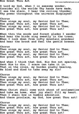 how great thou art chords key of a what is the meaning behind the lyrics?